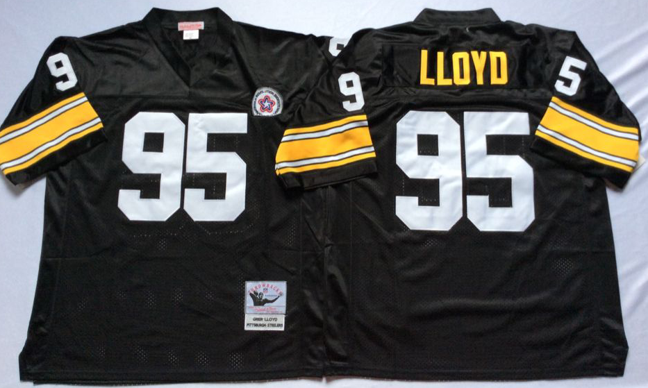 Men NFL Pittsburgh Steelers #95 Lloyd black Mitchell Ness jerseys